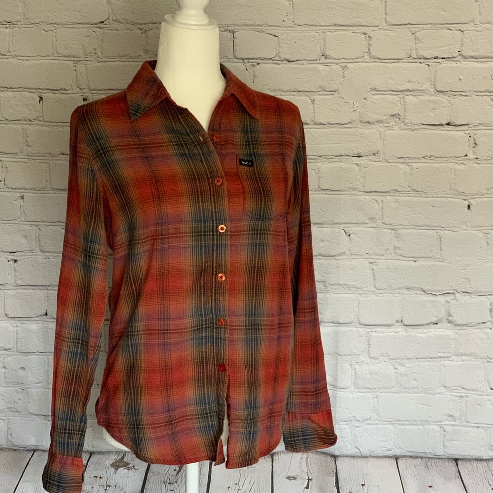 RVCA Plaid Button Down Shirt